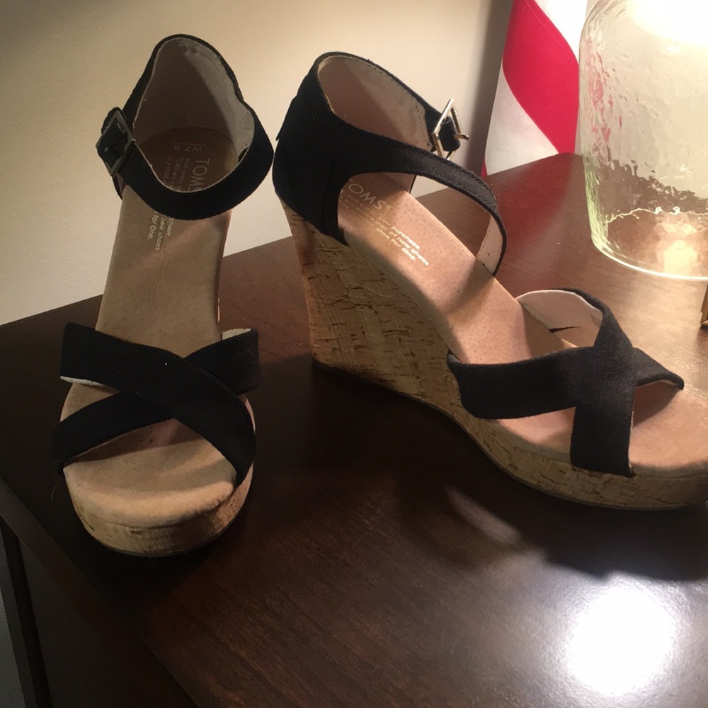 New TOMS cork wedges